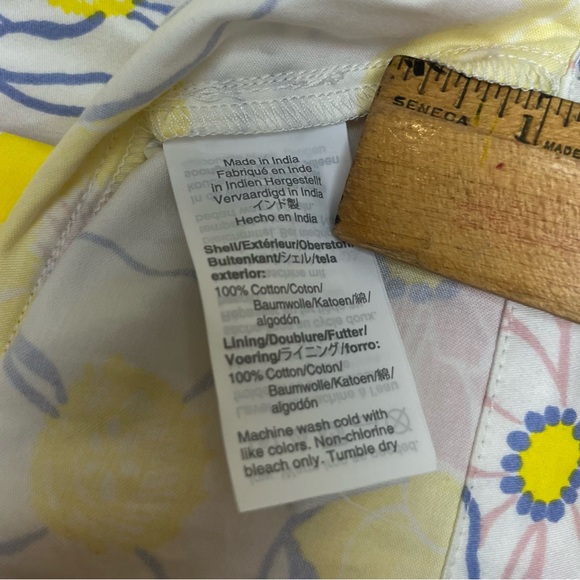 J. Crew Crewcuts Girls White floral sleeveless Sundress Yellow Pink Blue Poppy 6 - Picture 12 of 15